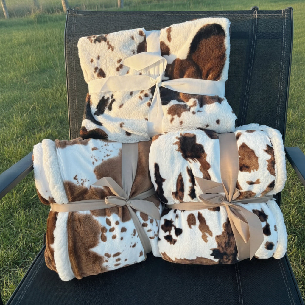 Nasz koc w stylu krowy 100×150 cm